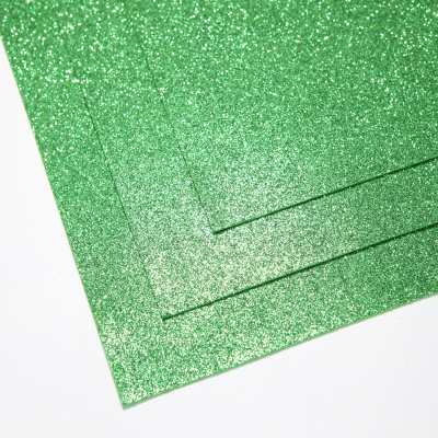 VR-FE4 40T13-S60X70-HPL21EG011 Glitter Verde chiaro-Светло-зеленый Фоамиран глиттер 1.5мм 60x70см. 10 л-пач. 